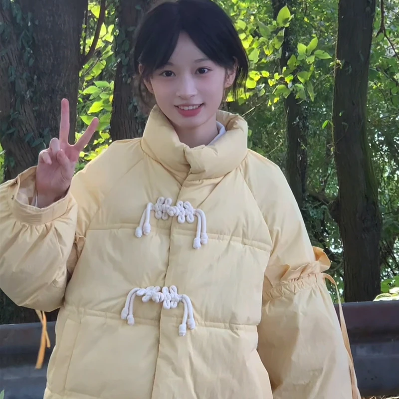 学院风超好看外套2025冬季新款韩系可爱棉袄宽松加厚棉服棉衣