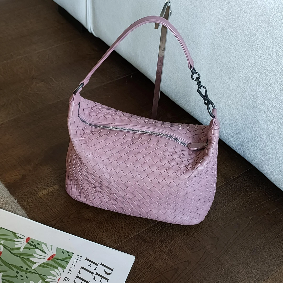 95新 BOTTEGA VENETA/葆蝶家 Azul香芋紫编织羊皮小号饭盒包39835
