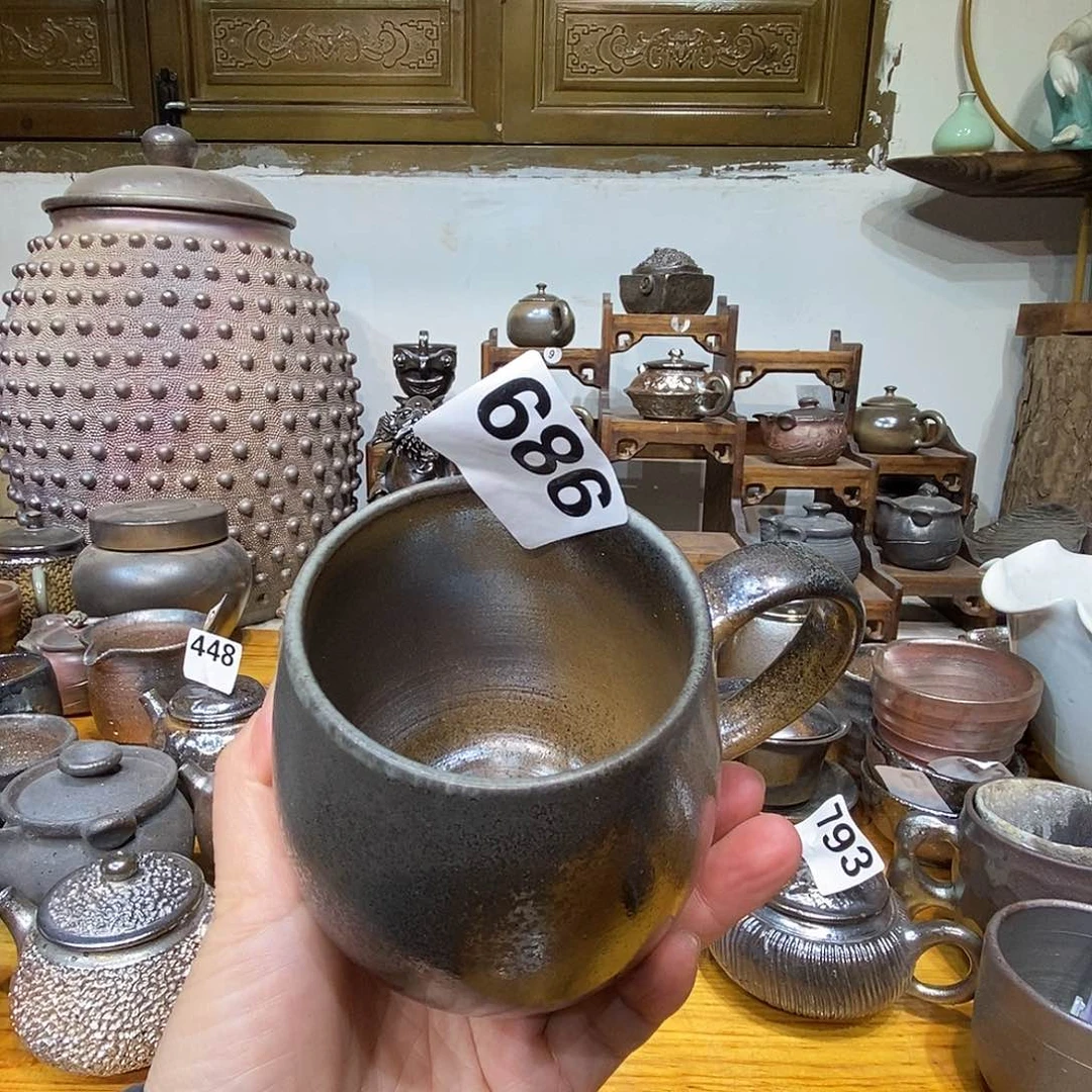 高温柴烧陶泥马克杯