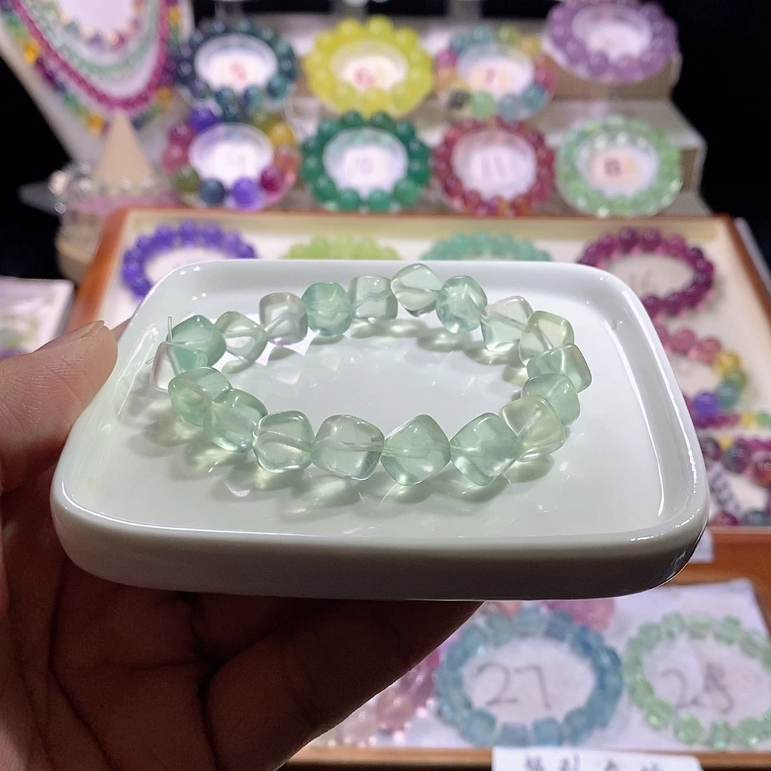 手链未镶嵌萤石薄荷绿冰块