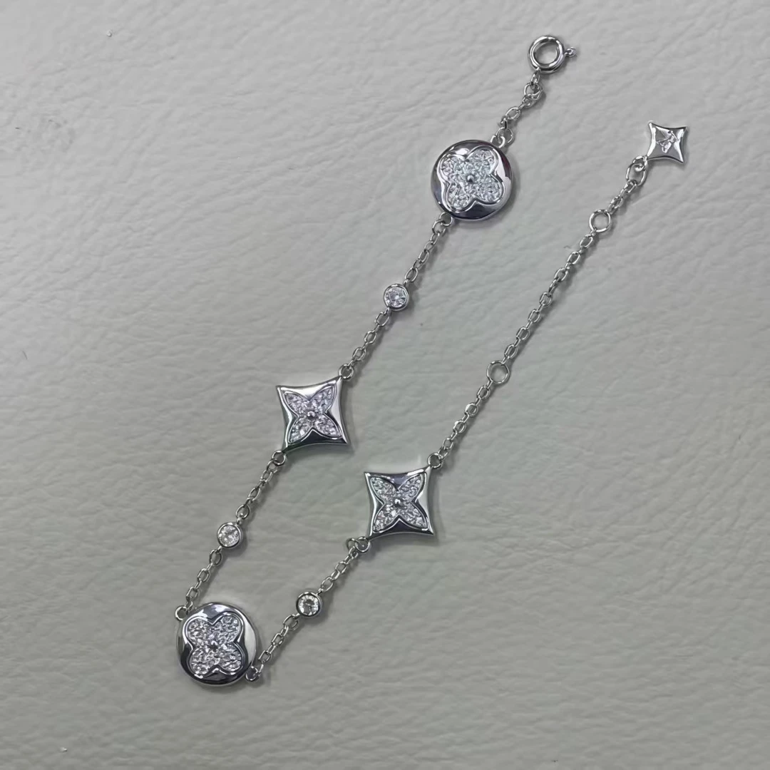 老花四叶草手链设计轻奢气质 8326