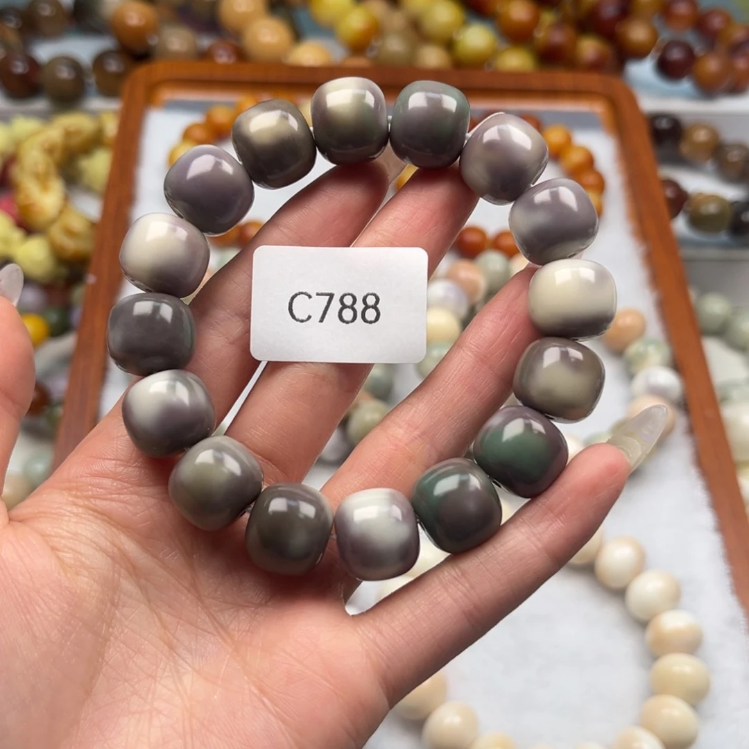 菩提根/象牙果手串赵*通货c788桶珠一串14mm