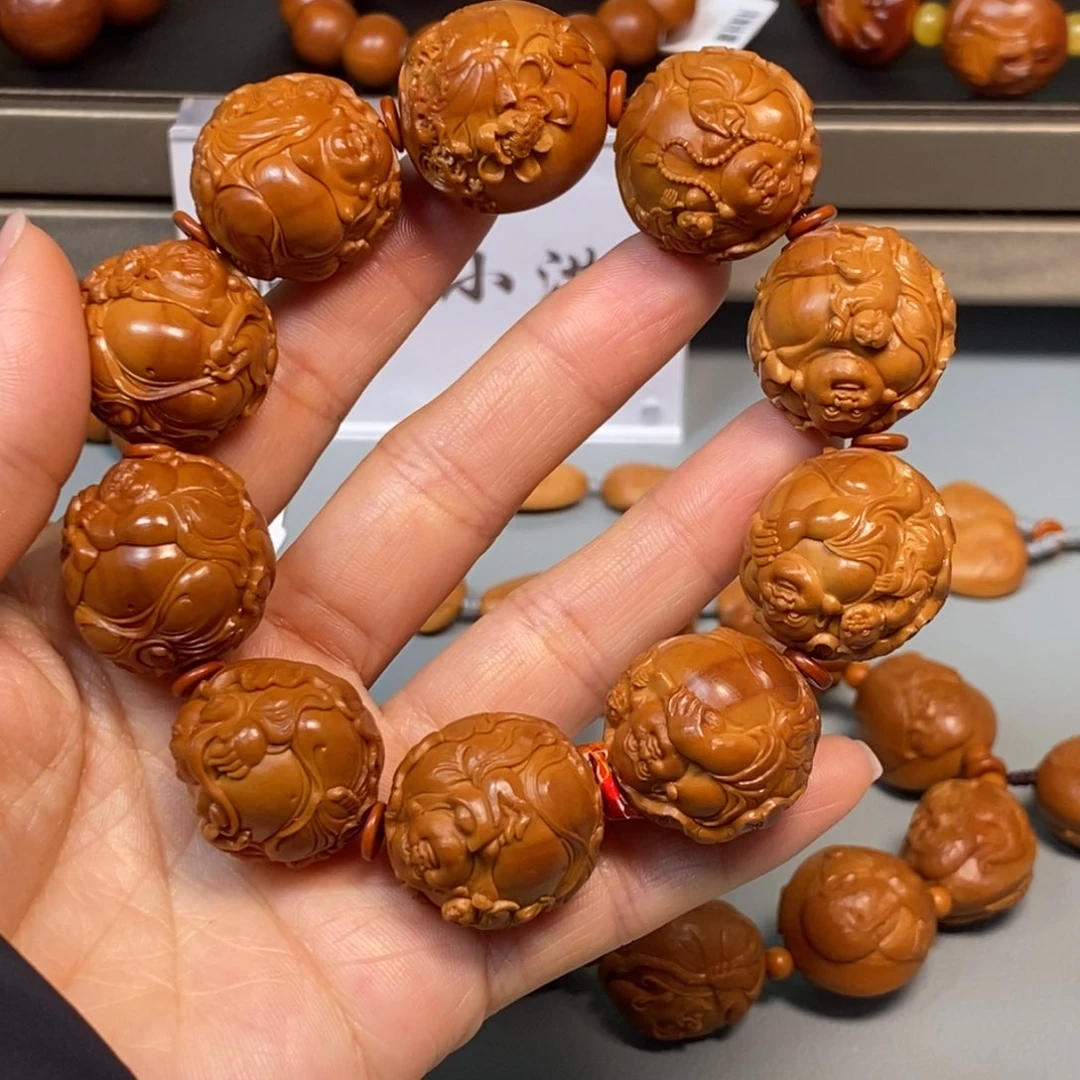 橄榄核手串/手链荷叶童子弥勒