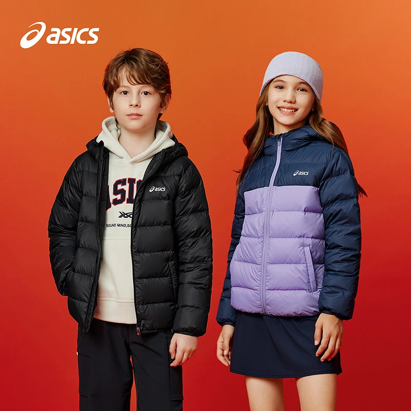 亚瑟士童装25年冬季中大童三防轻薄羽绒服保暖334251072302