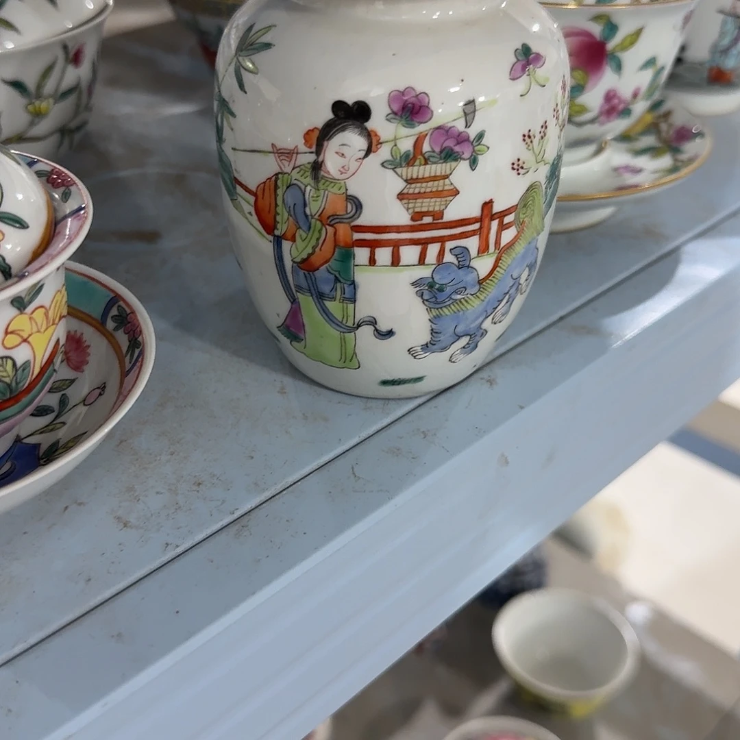 瓷片摆件手绘瓷器处理