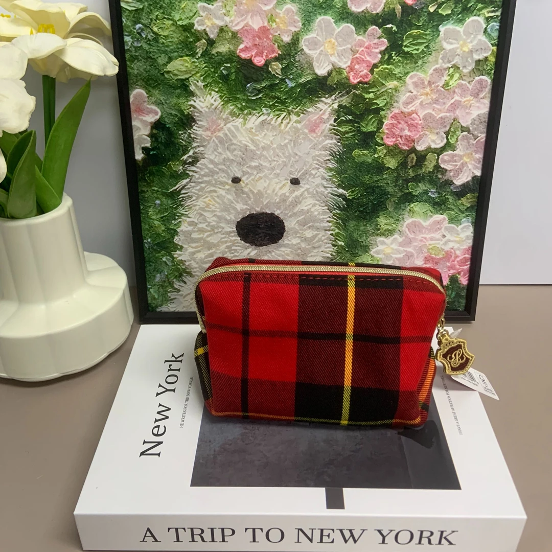 【新货来咯】红色格子拼接零钱包圣诞款零钱包