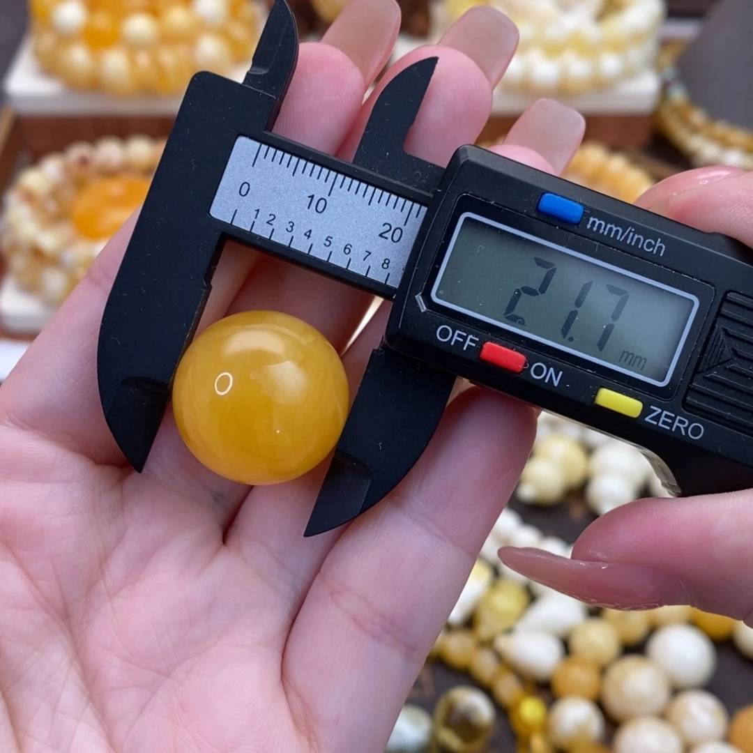 蜜蜡未镶嵌裸石圆珠