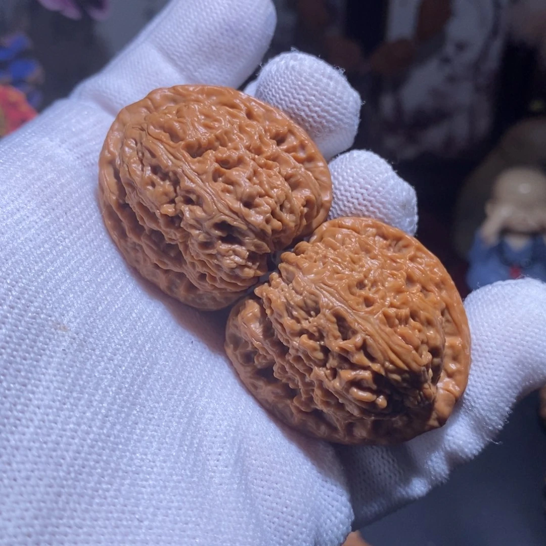 文玩核桃把件南疆石35.5