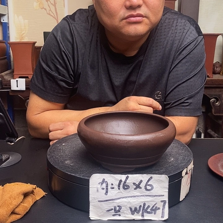 紫砂花盆货号一只WK47子