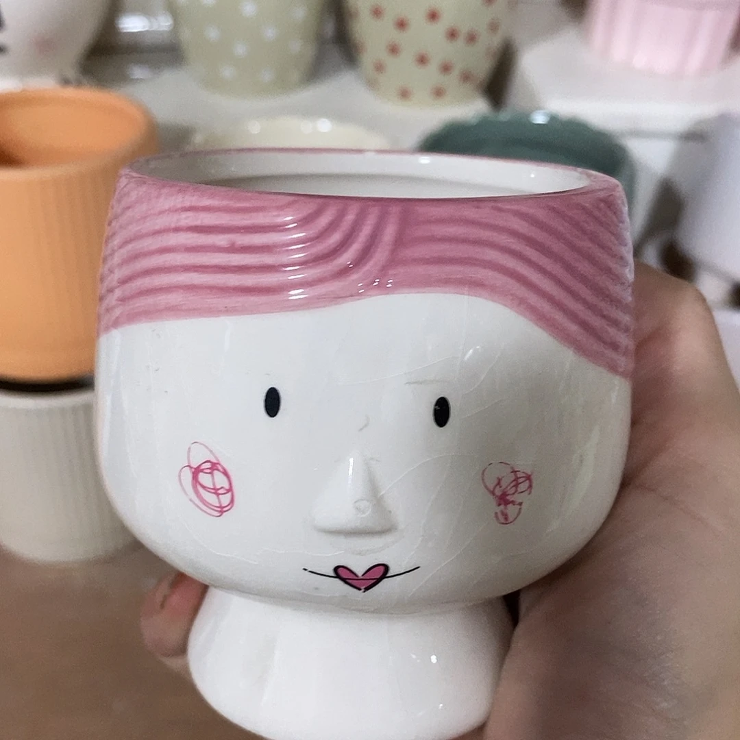 摆件陶盆有孔 瑕疵介意勿拍