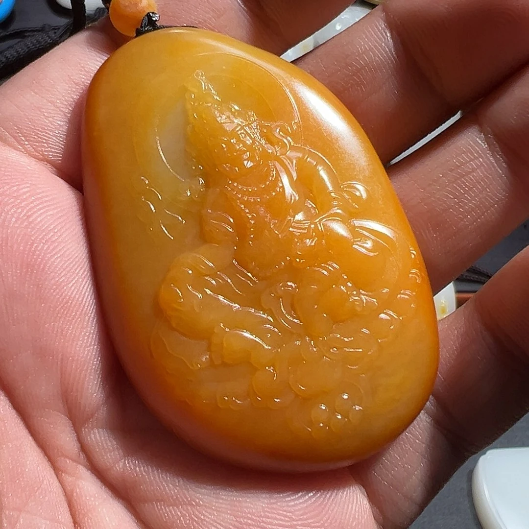 海***！和田玉未镶嵌颈饰