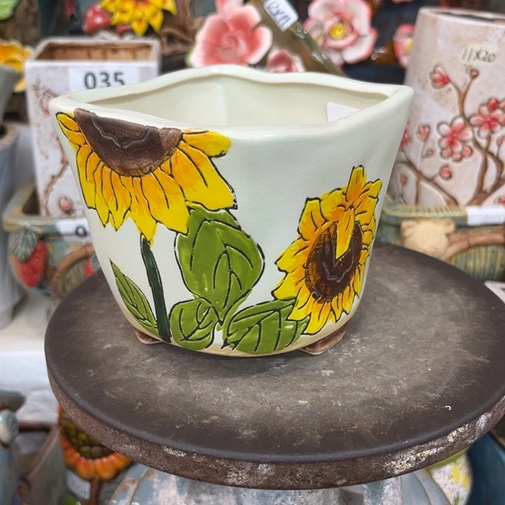 紫砂花盆粗陶材质多肉花盆