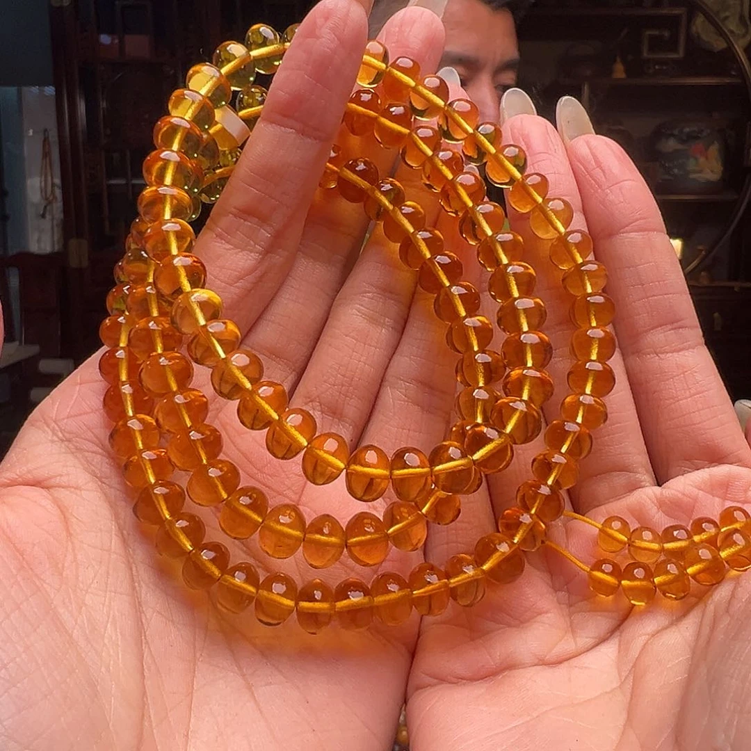 琥珀裸石未镶嵌葡**?抚顺琥珀20469。8mm