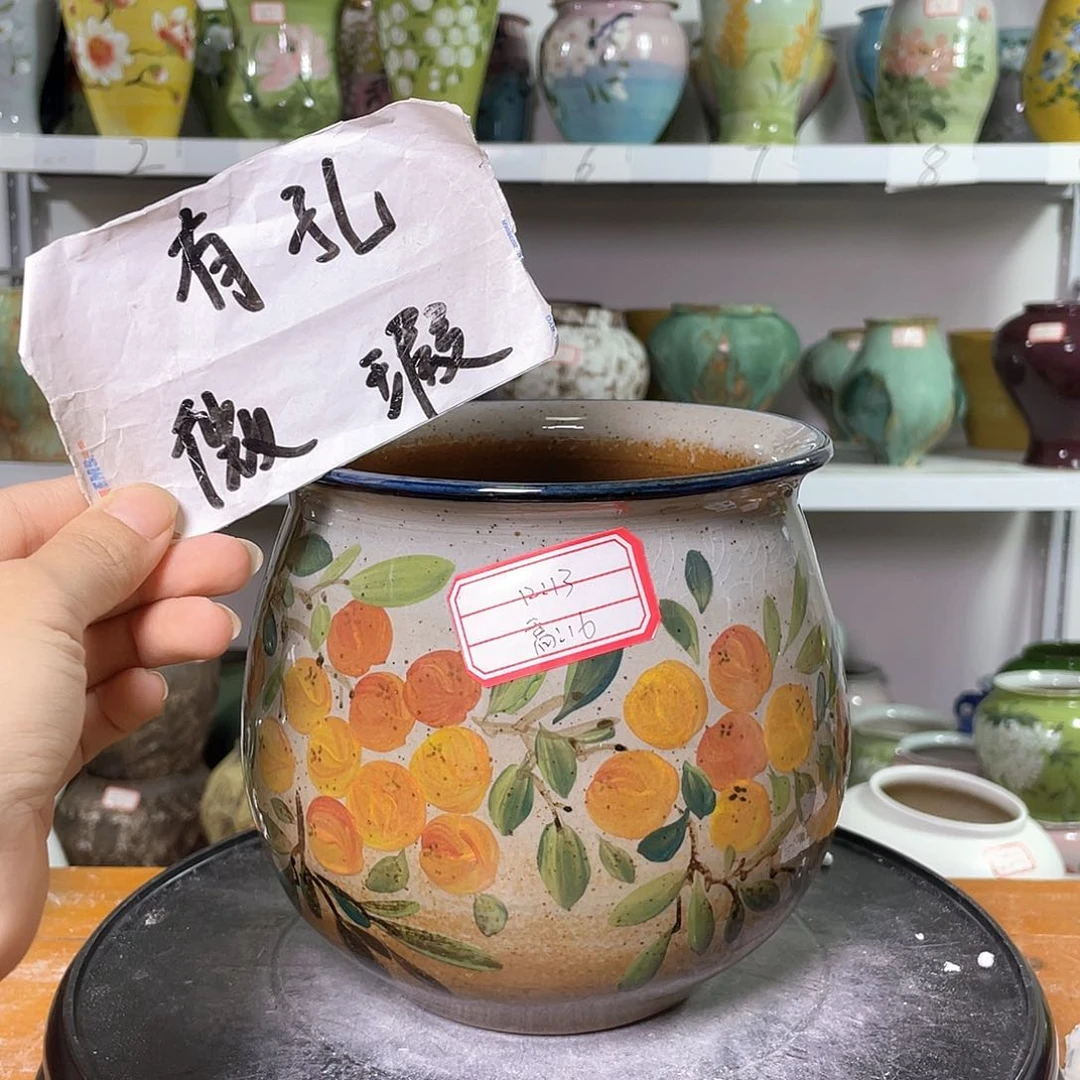 景德镇陶瓷花盆微瑕236