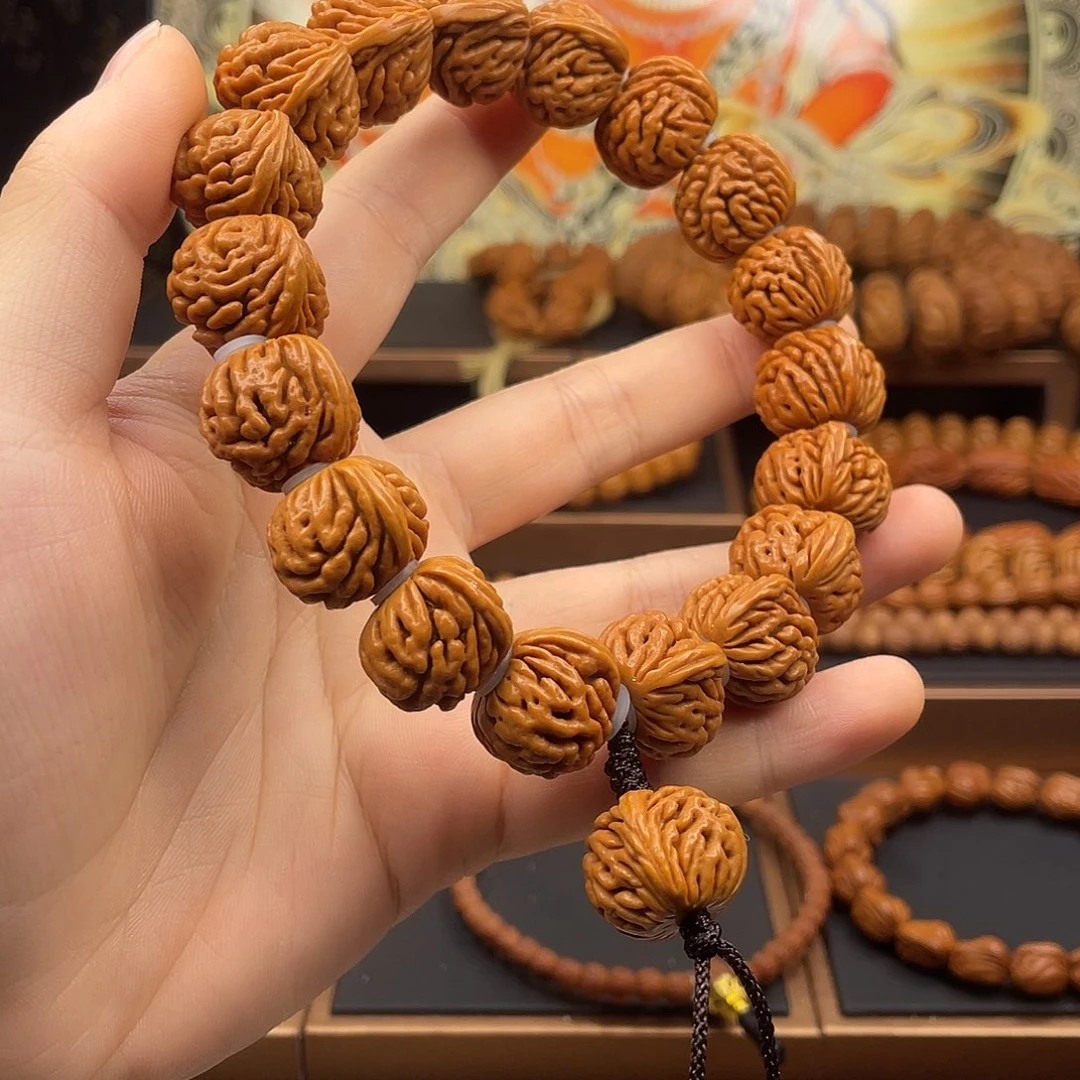 N***e桃木手串/手链刺龙纹