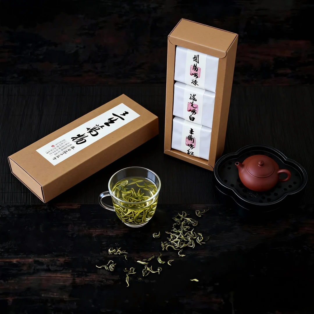 【隐匠港东道】手工崂山绿茶白茶红茶品鉴试喝三生万物组合装伴手礼