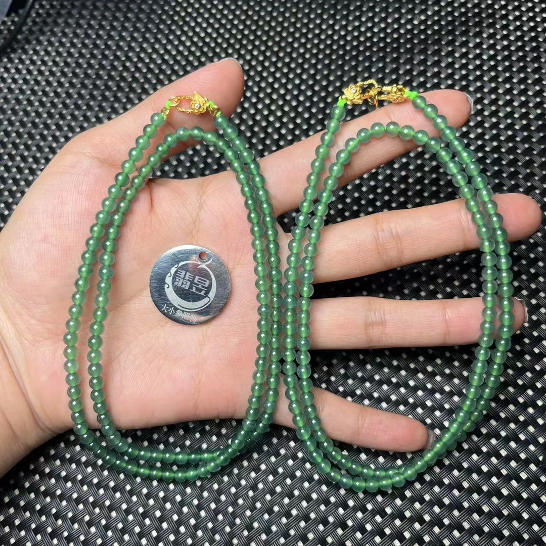 翡昱-N4-23676-天然A货翡翠珠链/约4+/约125颗/-多样性发其一C