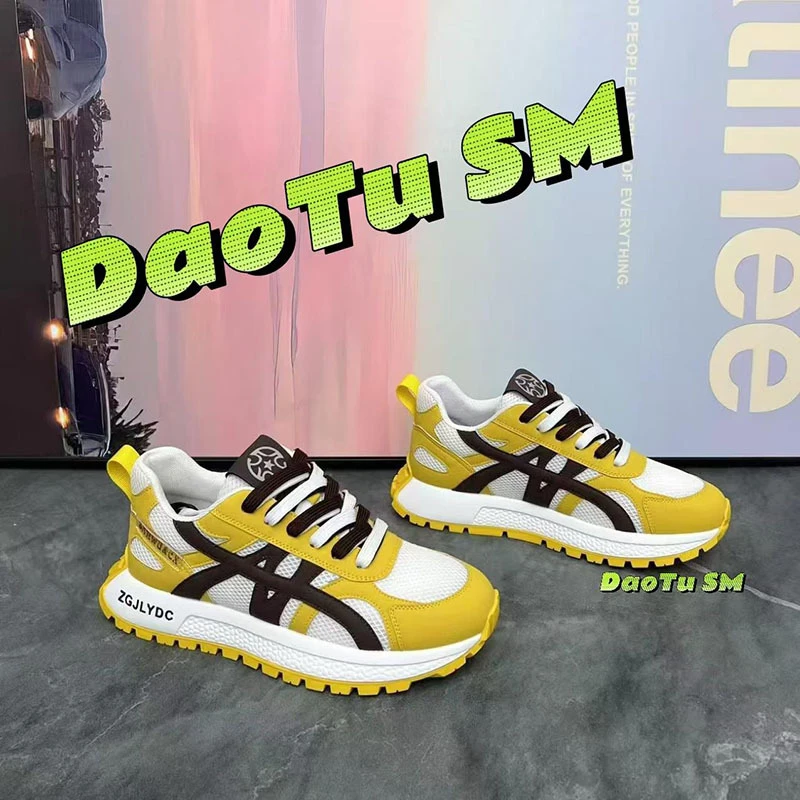 2025夏季爆款潮牌运动阿甘鞋时尚百搭休闲老爹鞋新款厚底增高男鞋