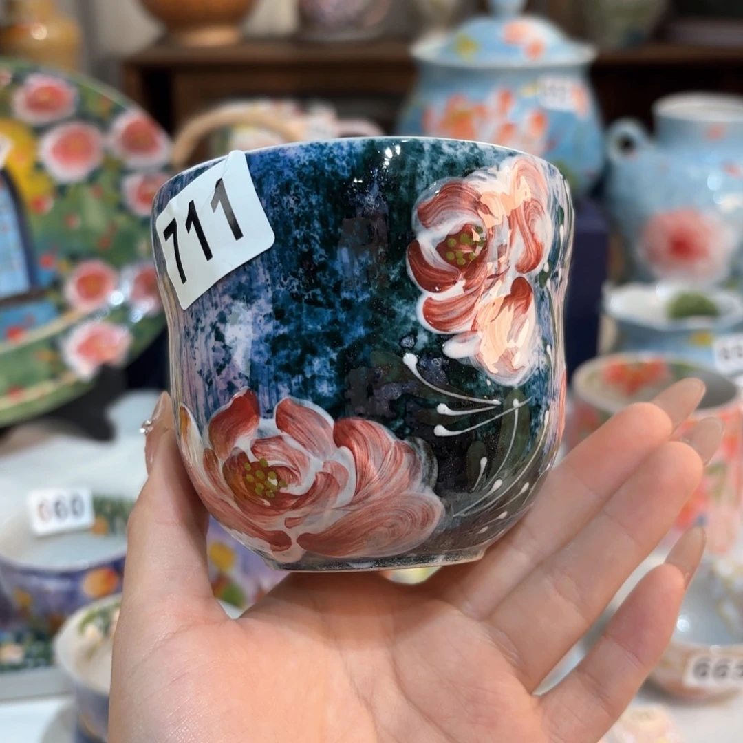 景德镇手绘高温釉下彩陶瓷茶具