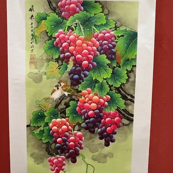 国画黄春香国画硕果尺寸90*50