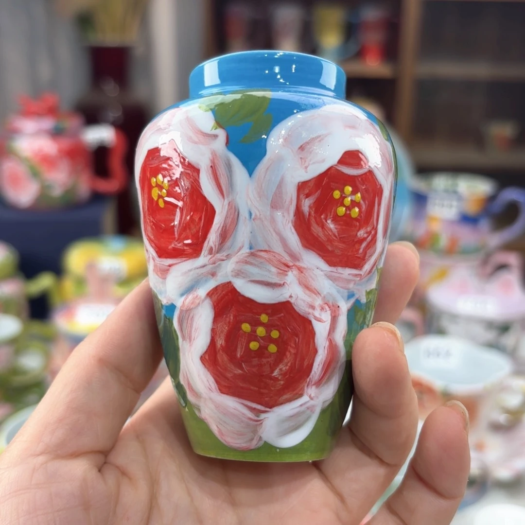 景德镇手绘高温釉下彩陶瓷茶具