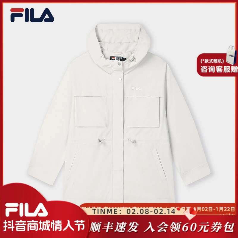 Fila/斐乐女款户外运动时尚休闲百搭外套舒适长袖连帽F51W518702F