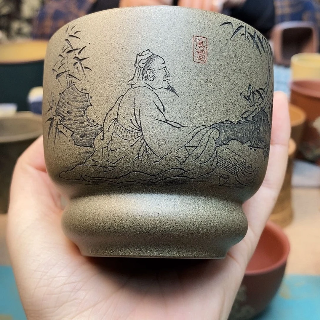 紫砂茶杯宜兴紫砂杯