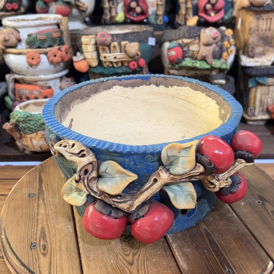 红陶嘻哈多肉花盆