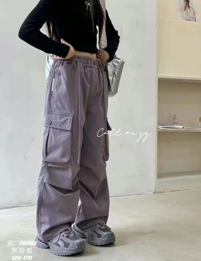 【haobaby】抽绳时尚百搭休闲工装裤8867