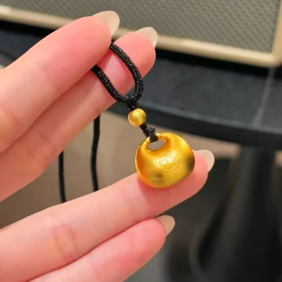 铜合金无镶嵌小胖福坨坨编绳项链28020