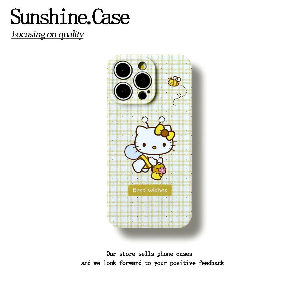 蜜蜂KT菲林软壳适用苹果oppo华为荣耀vivo小米一加手机壳全包