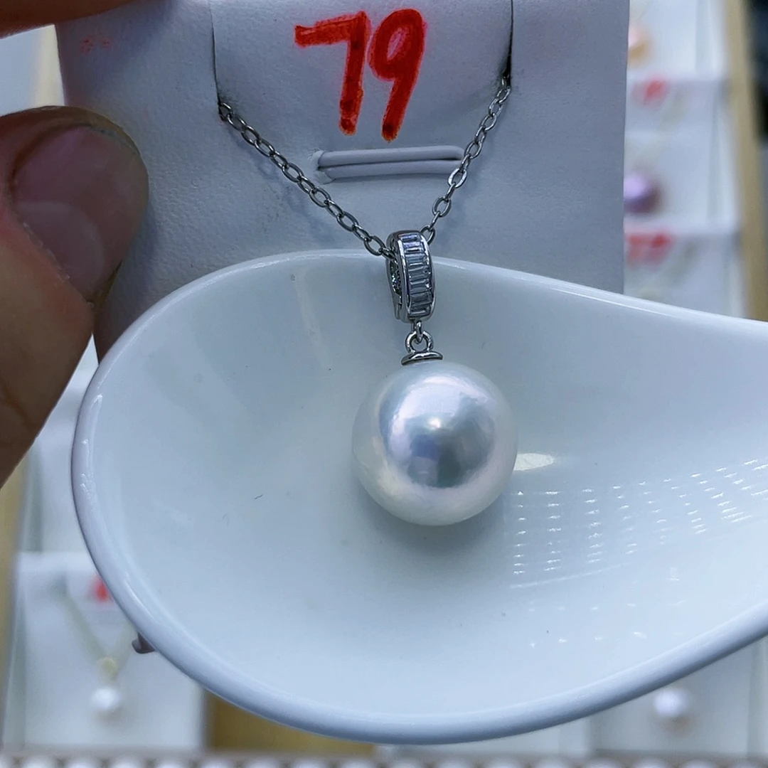 淡水珍珠吊坠(赠链)银S925镶嵌