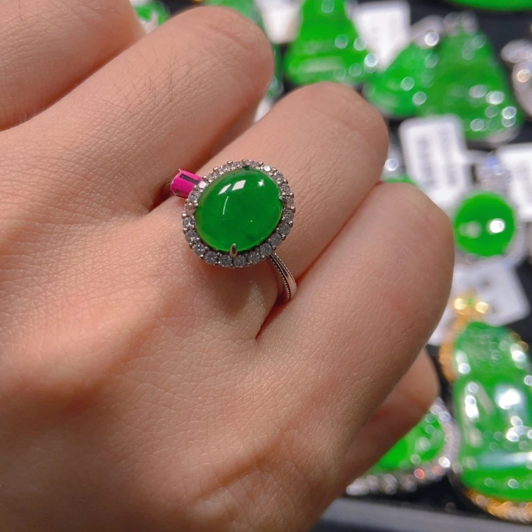 翡翠吊坠(不含链)银S925镶嵌