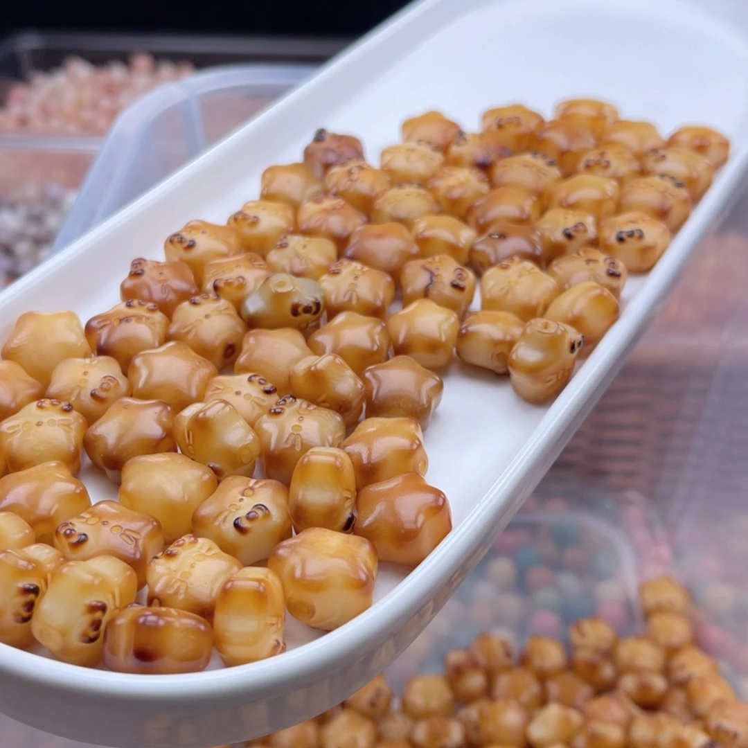 白玉菩提吊坠f瑕16mm/10+5颗幸运星