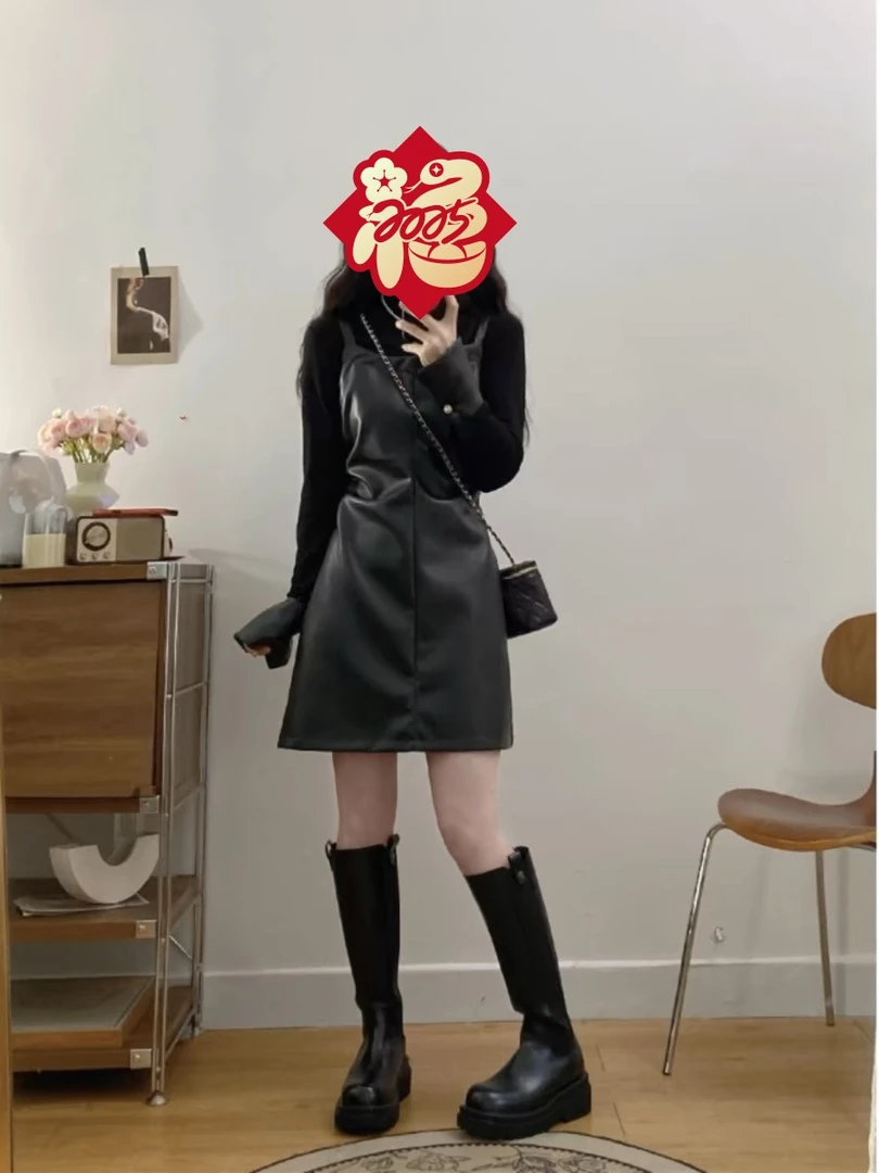杨六六【杏花天影】显瘦裙子气质网红时尚百搭黑色复古秋冬