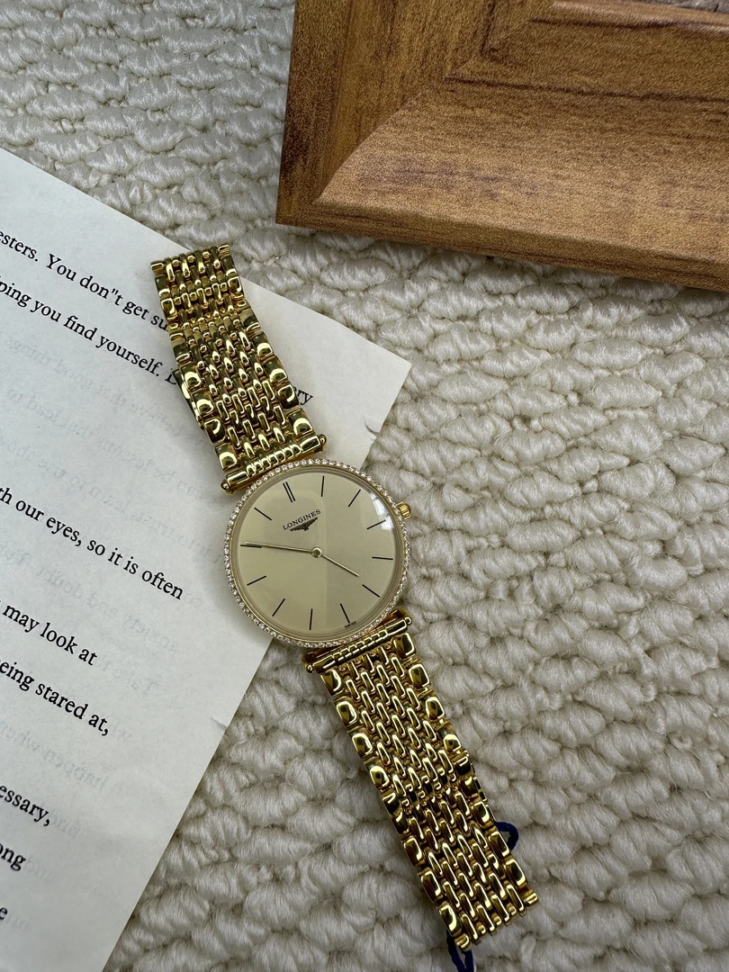 95新 Longines/浪琴 石英表后镶钻盘30腕19/256109999/yy