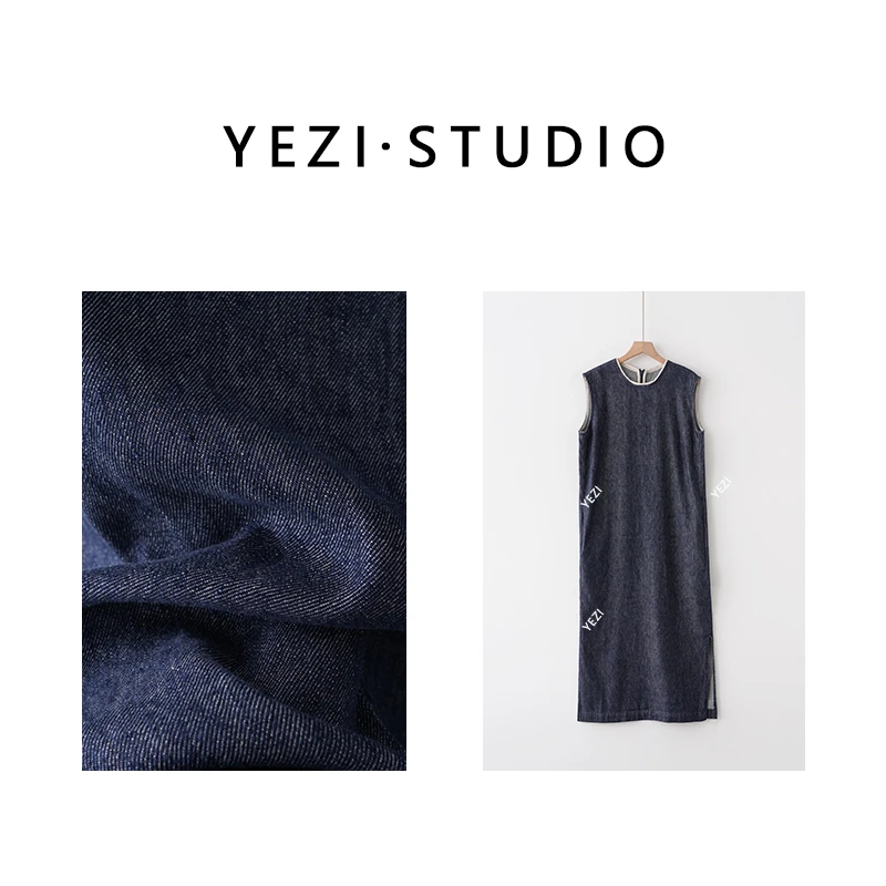 亚麻混纺牛仔连衣裙24231547