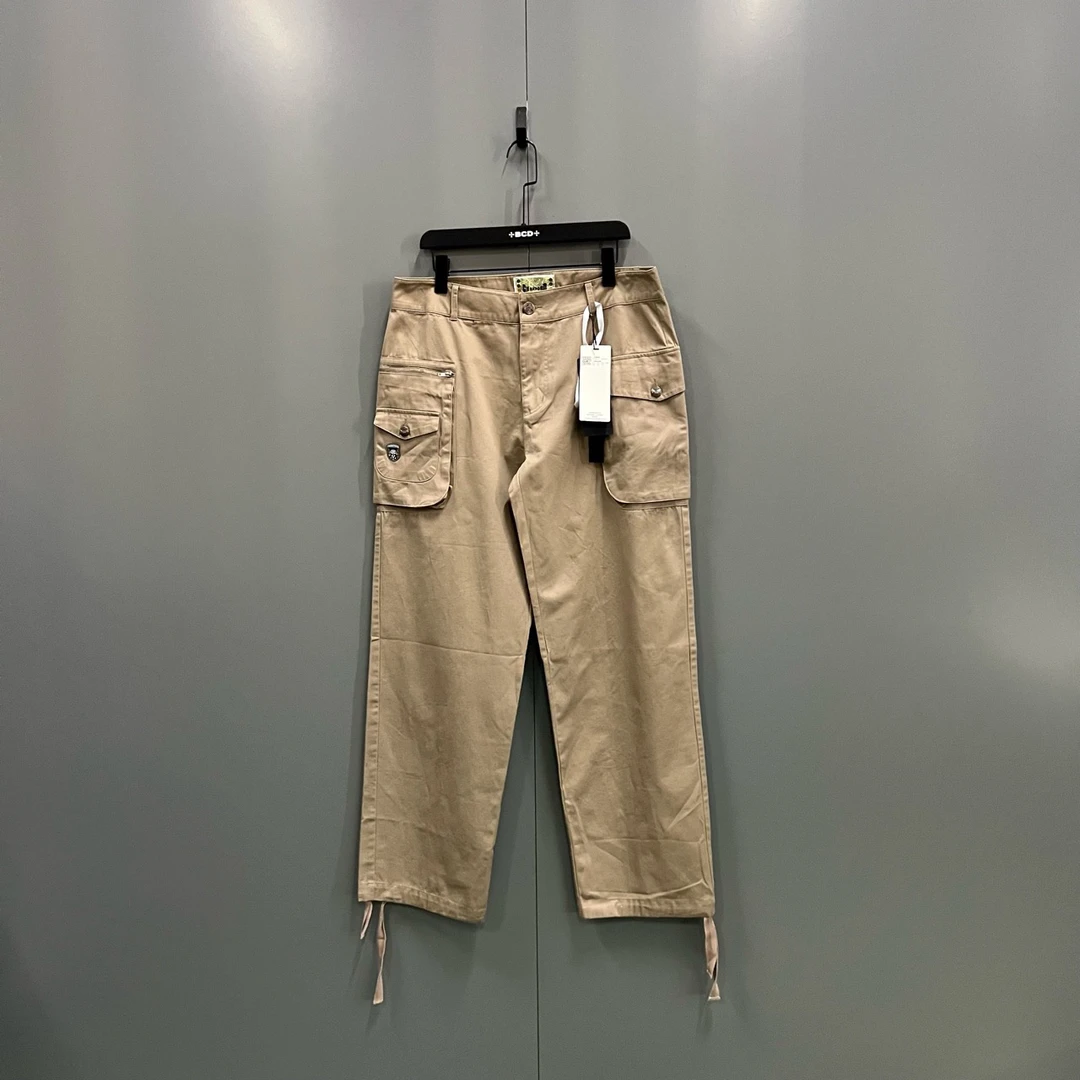 95新 maje mm CROXFORD 卡其色口袋直筒裤 34码016280