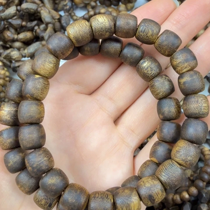 沉香手串沉香绿奇楠鼓珠卡十多样性发其一 9