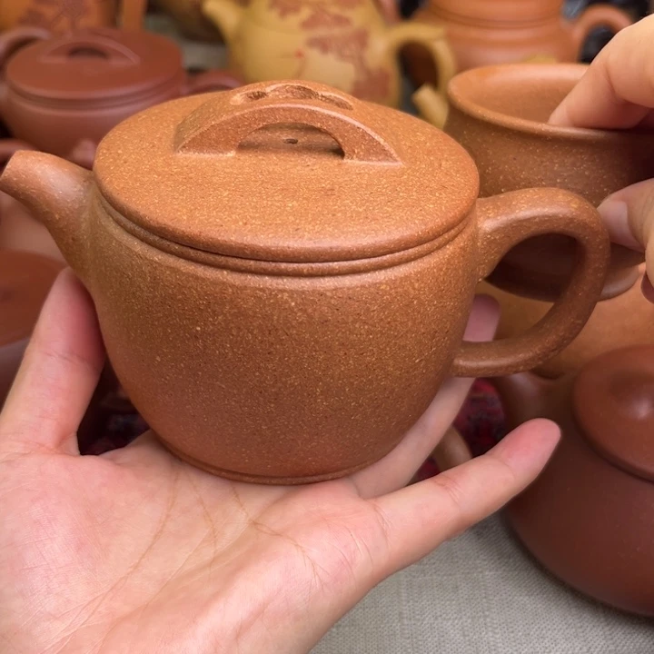 茶壶紫砂原矿黄降坡20目精工半手280cc
