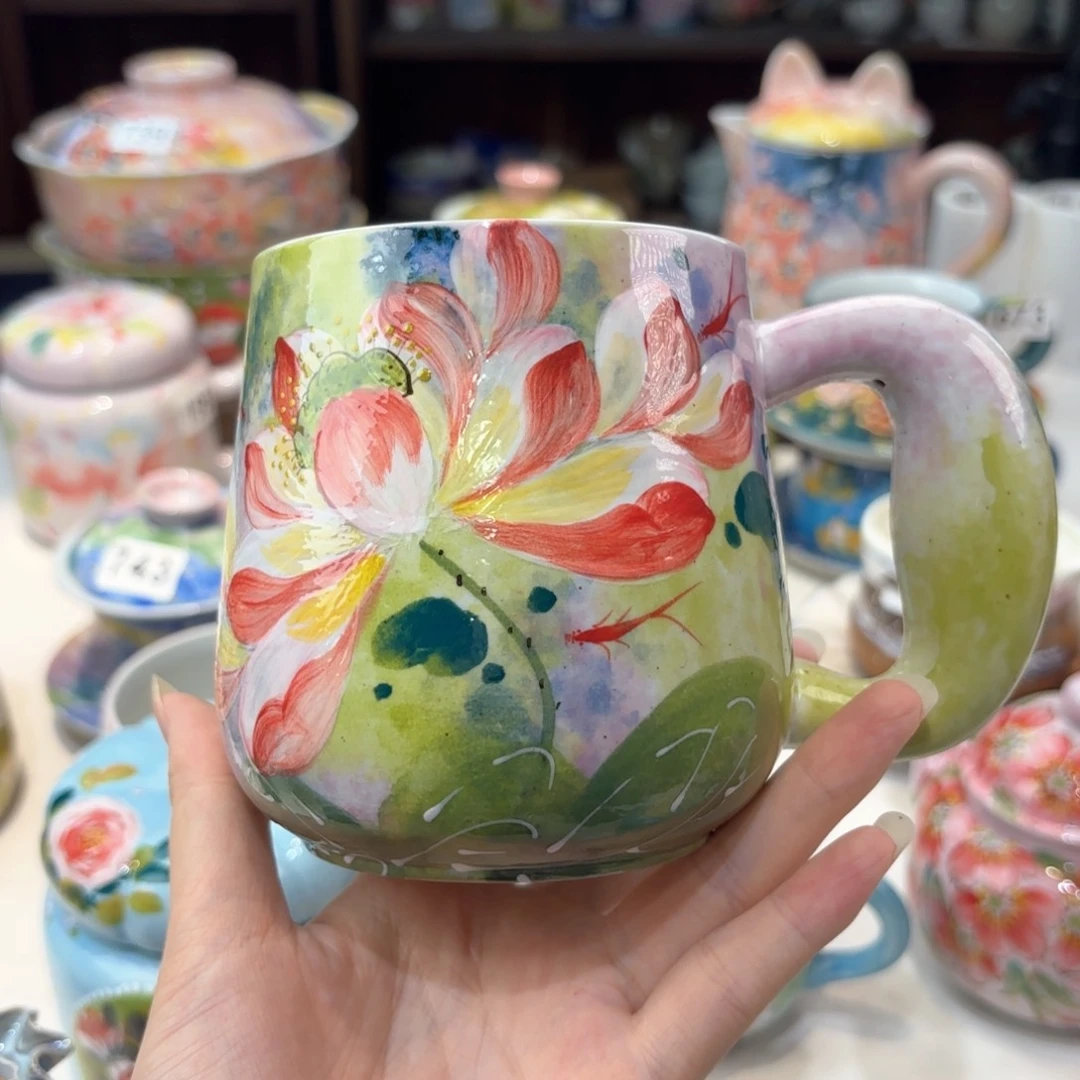 景德镇手绘高温釉下彩陶瓷茶具