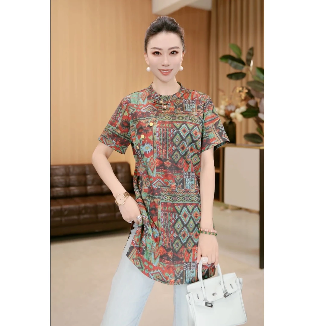 林果&季得 【赴山海】时尚减龄气质百搭女士短袖款T恤