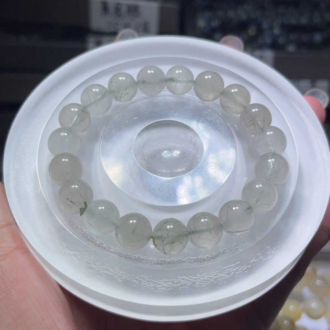 水晶手链未镶嵌奶油体绿发10.3mm