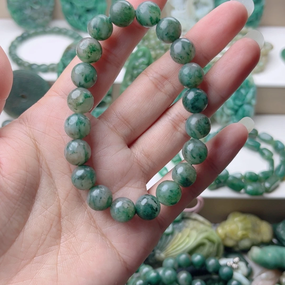 独山玉未镶嵌手串閃