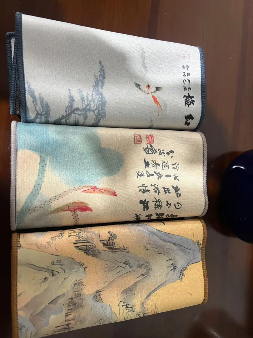 ZH2320-千里江山茶巾+荷花茶巾+喜上眉梢茶巾