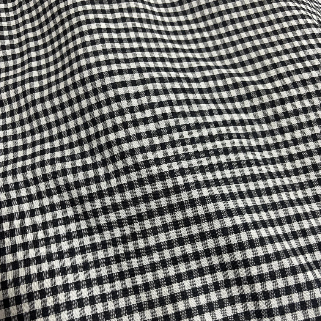 黑白小格子夏季薄布料 可制作裙子裤子衣服宽度150cm
