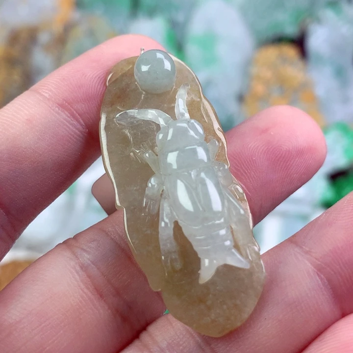 翡翠未镶嵌吊坠(不含链)