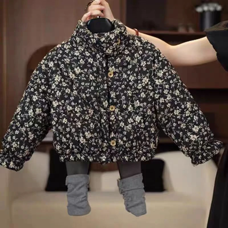 碎花外套加绒冬季8368