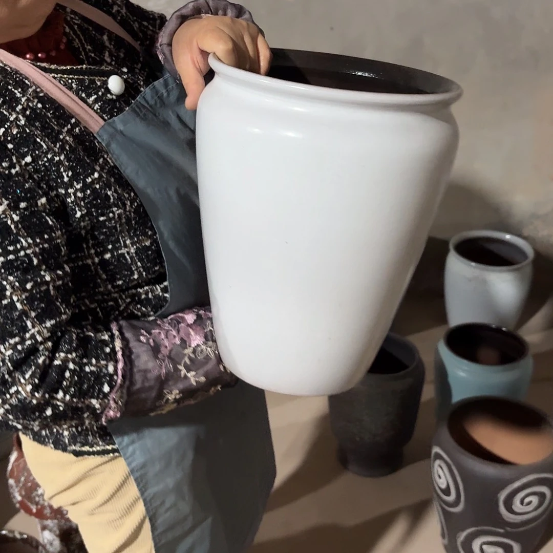 紫砂花盆口25高33