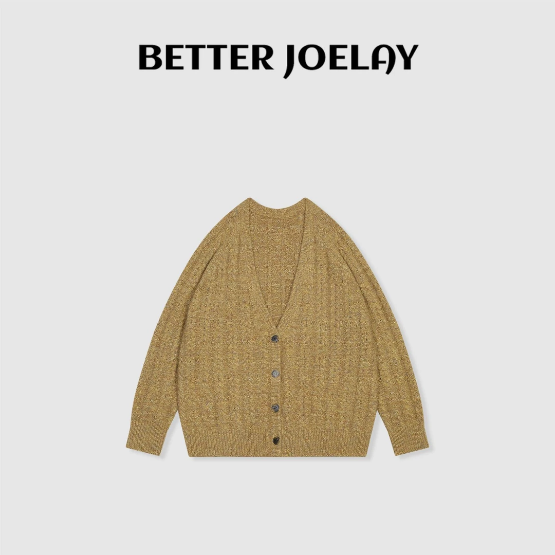 BETTER JOELAY-【焦糖暖棕】羊毛时尚针织毛衣个性慵懒LL6058